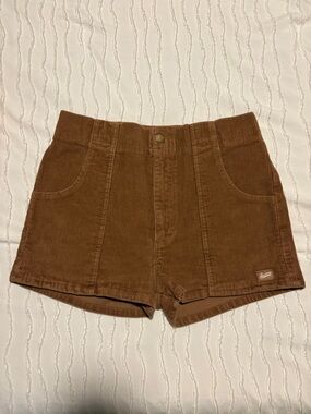 Hammies Brown Corduroy High Waist Shorts